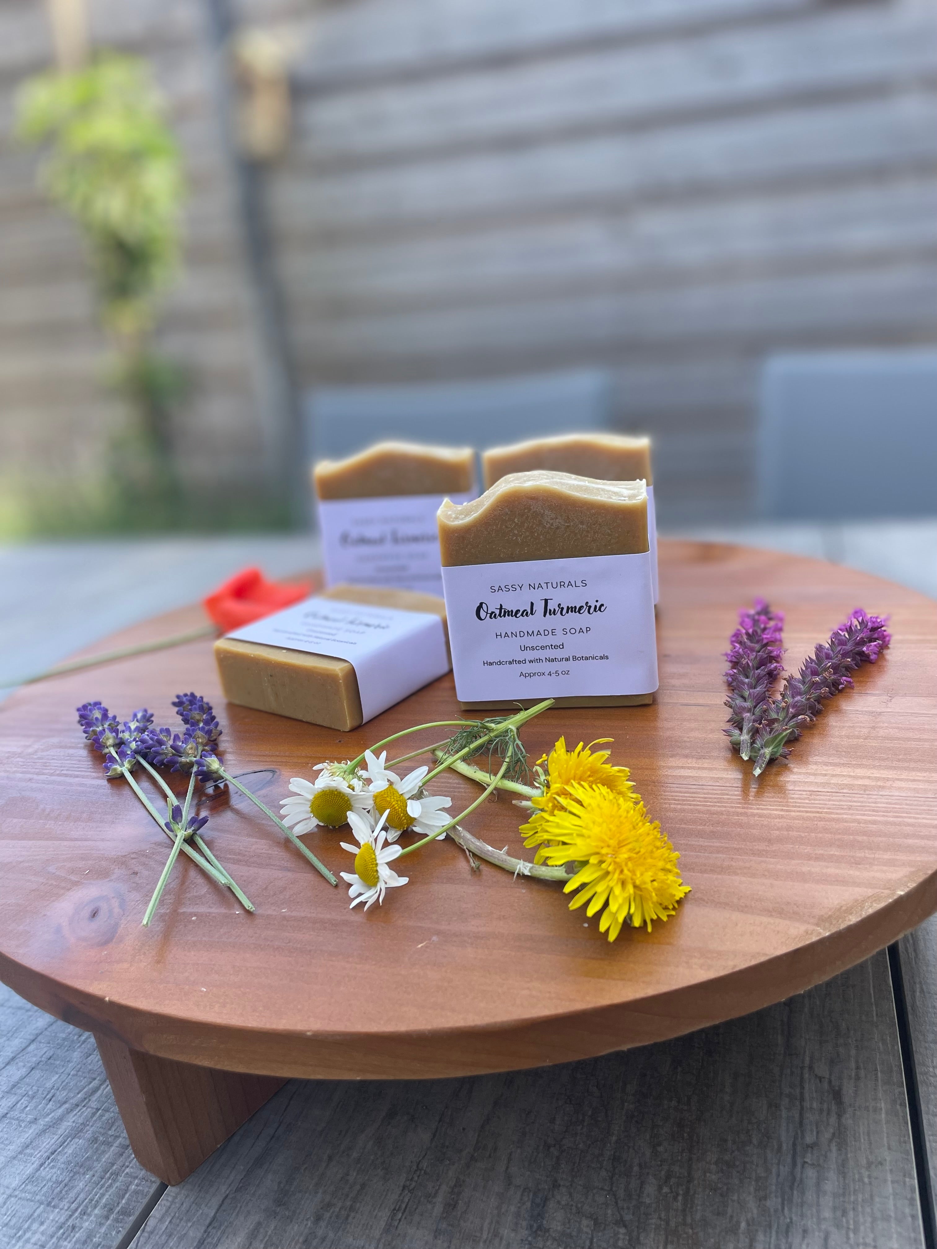 Oatmeal Turmeric Soap (Unscented Bars)