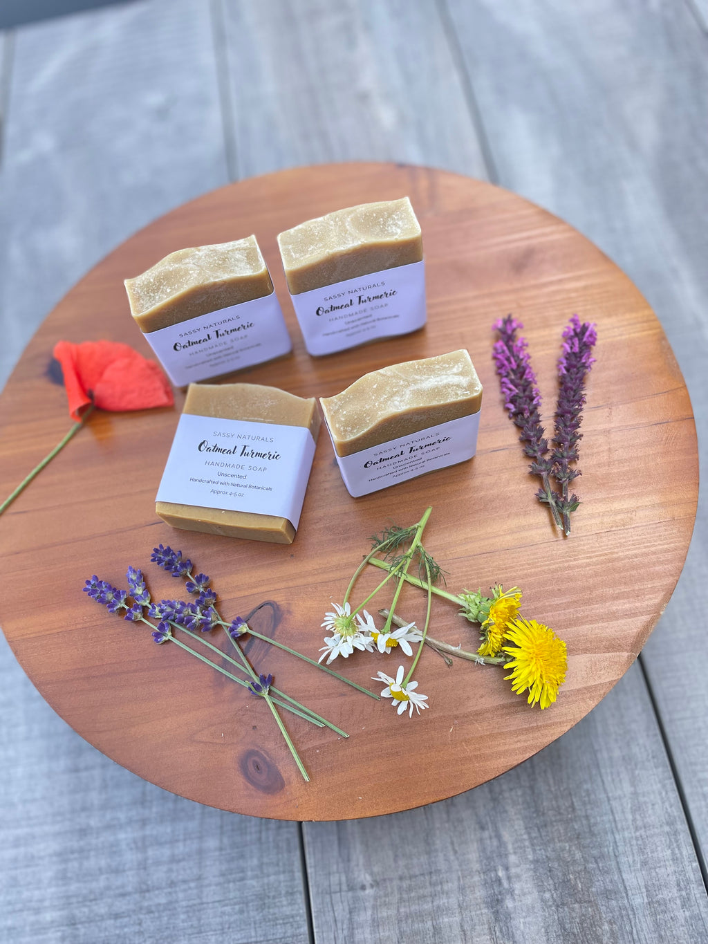 Oatmeal Turmeric Soap (Unscented Bars)
