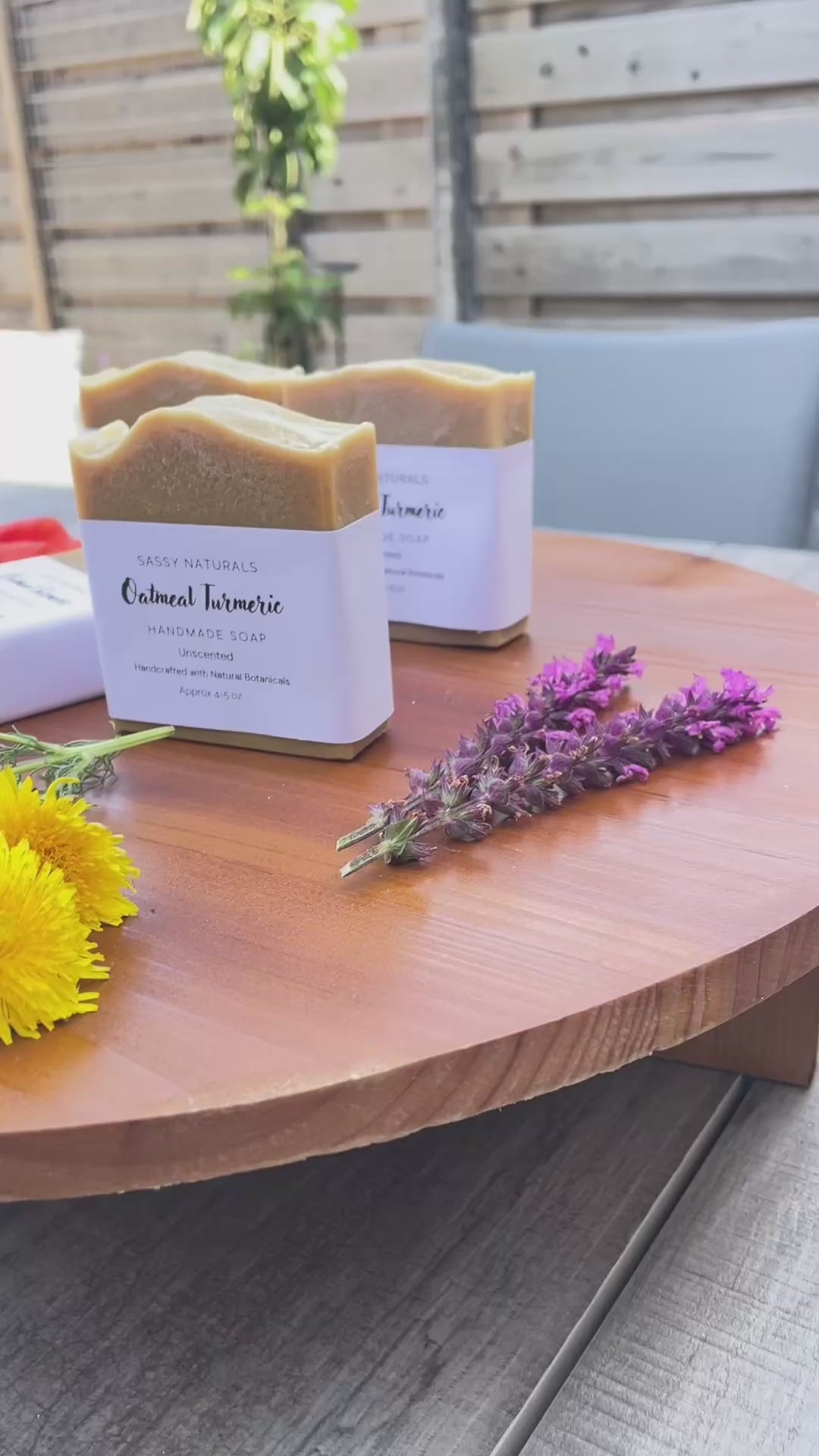 Oatmeal Turmeric Soap (Unscented Bars)